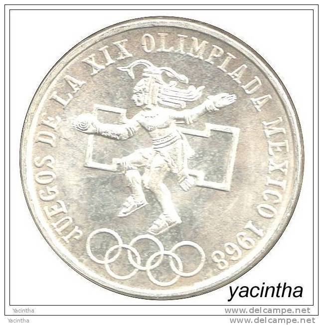 Mexico    25 Pesos   1968     UNC   Olympische Spelen  Zilver - México