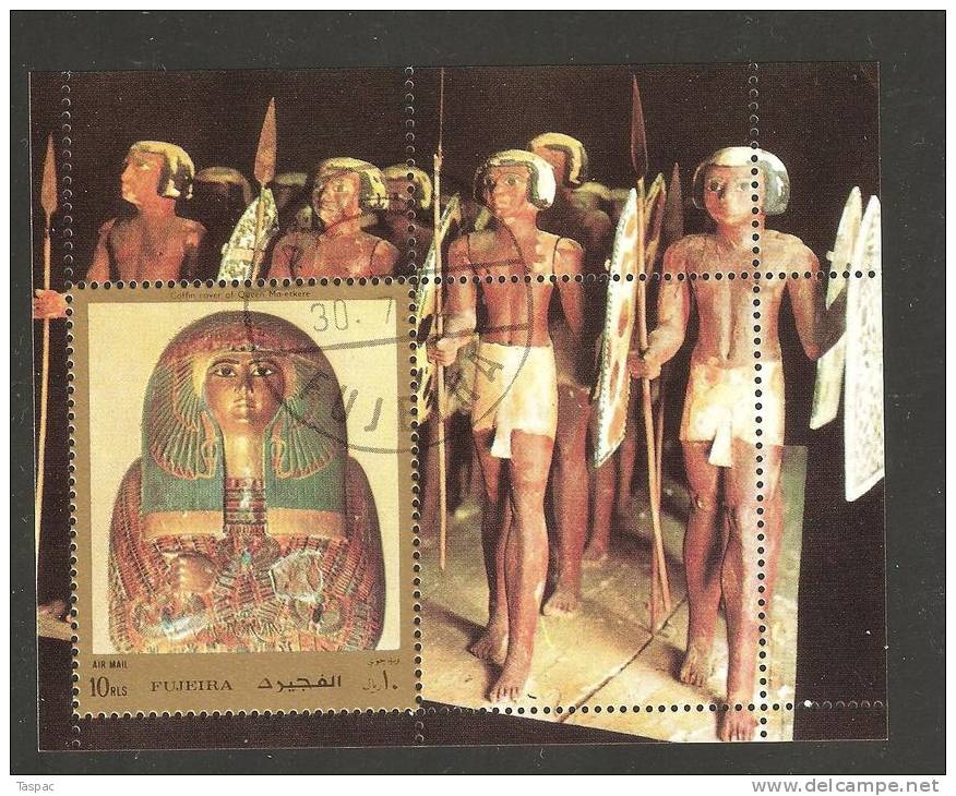 Fujeira 1972 Mi# 1229-1238 A  Combined Sheet + Block 119 A Used - Egyptian Art - Fujeira
