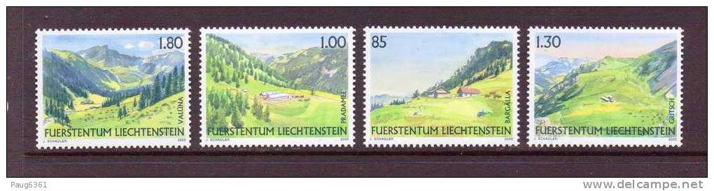 LIECHTENSTEIN 2005  PAYSAGES   YVERT N°1324/27  NEUF MNH** - Nuovi