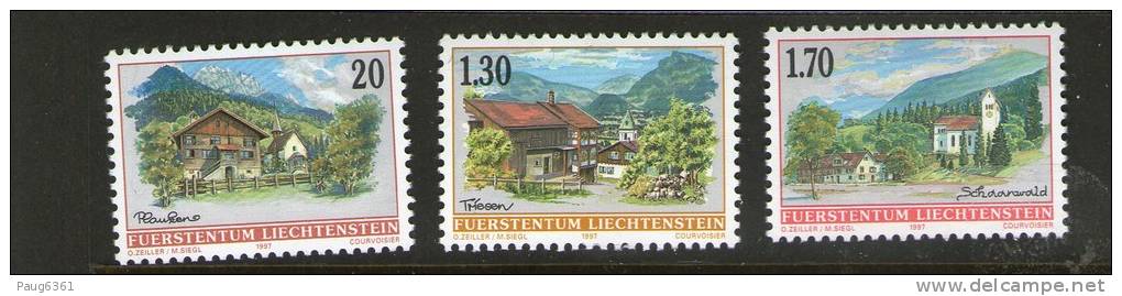 LIECHTENSTEIN 1997 COURANTS-VILLAGES  YVERT N°  NEUF MNH** - Ungebraucht