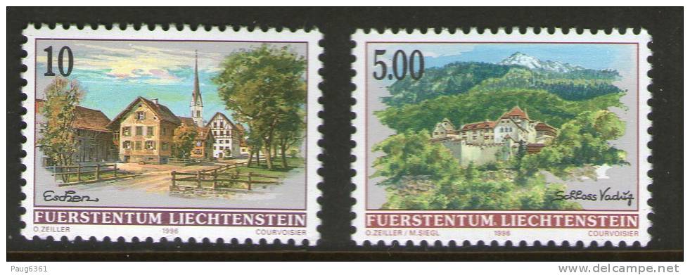 LIECHTENSTEIN 1996 COURANTS-VILLAGES  YVERT N°  NEUF MNH** - Ungebraucht