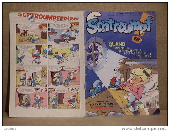 Schtroumpf Mensuel N°18 + Livret Jeux , 1991 Voir 8 Photos. - Schtroumpfs, Les