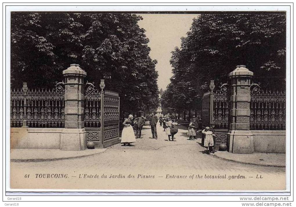 (59) L´entrée Du Jardin Des Plantes--TOURCOING. Trés Animées - Tourcoing