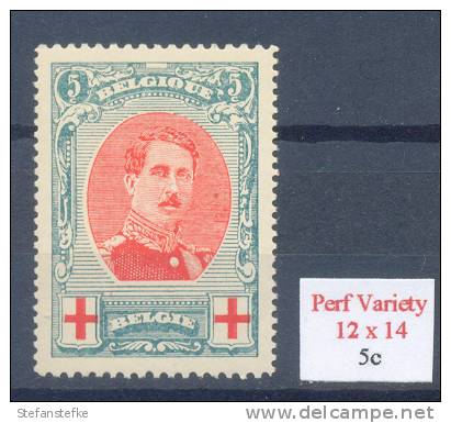 Belgie  Ocb Nr :  132A * MH  (zie Scan) T12-14 - 1914-1915 Croix-Rouge