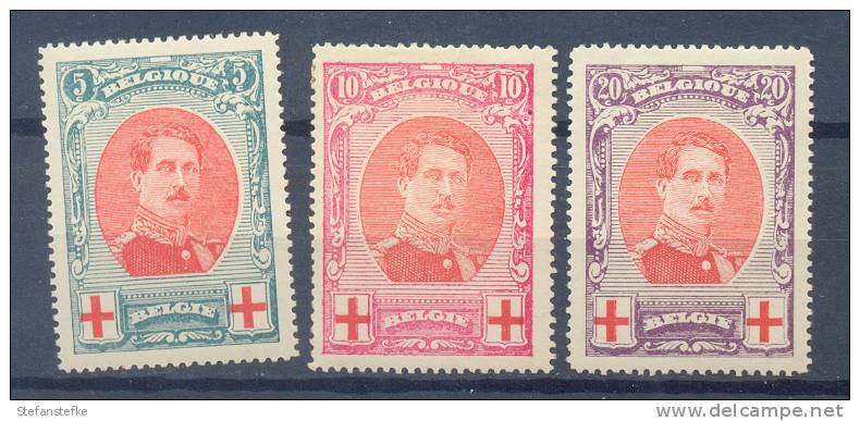 Belgie  Ocb Nr :  132 - 134 * MH   (zie Scan) - 1914-1915 Red Cross
