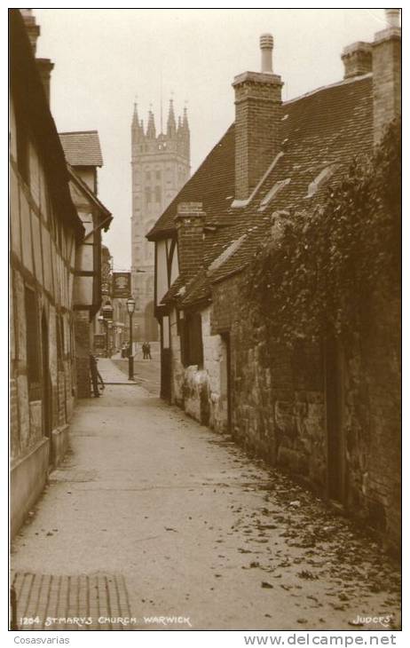 WARWICK St. Mary´s Church - OLD ENGLISH POSTCARD - CIRCULATED Stamped -  Judges - Warwick