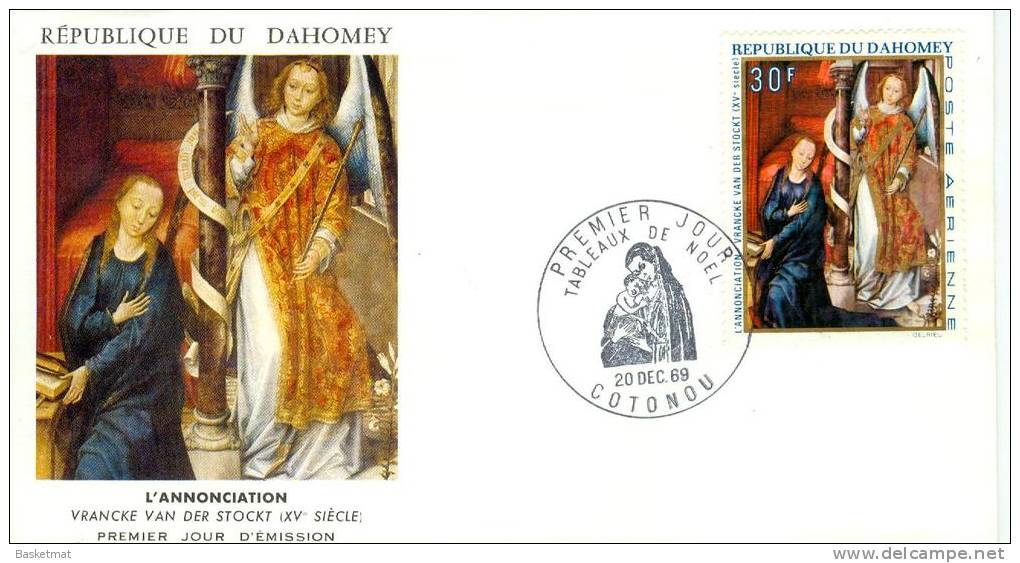 DAHOMEY ENV 1° JOUR L´ANNOCIATION PAR VAN DER STOCKT 1969 - Impresionismo