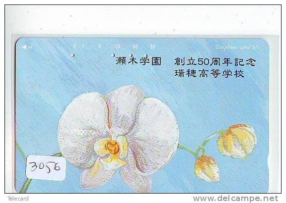 Télécarte Japon FLEUR * ORCHIDEE (3056) Orquídea * Orquidée * ORCHID Flower PHONECARD JAPAN * TELEFONKARTE BLUME - Fleurs