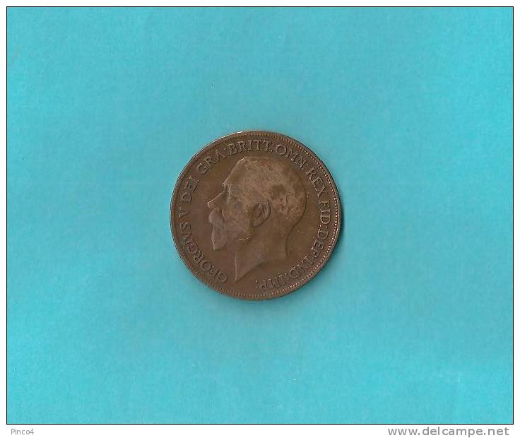 GRAN BRETAGNA  ONE PENNY 1920 - D. 1 Penny