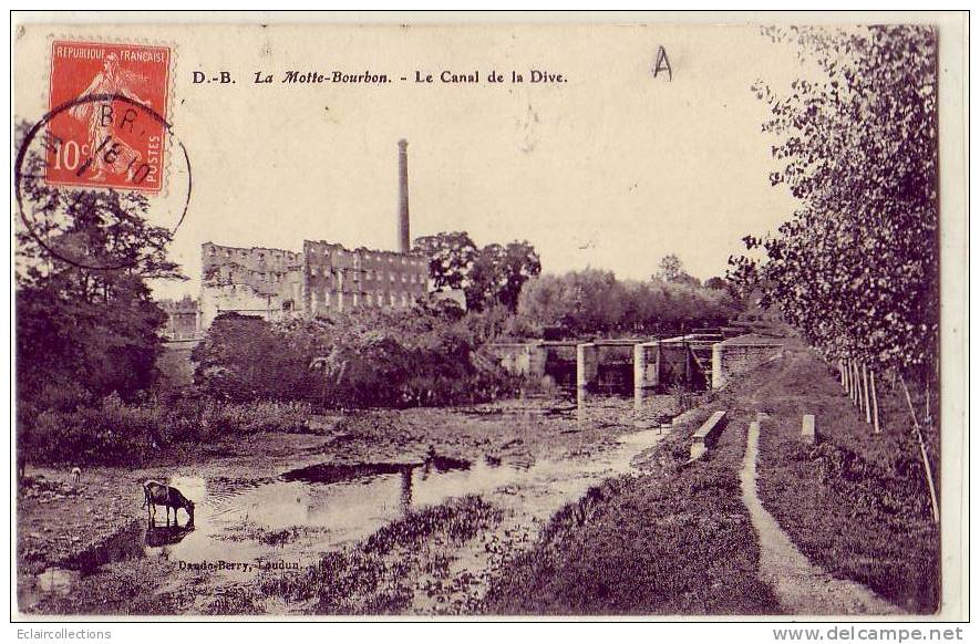 Montreuil-Bellay  La Motte-Bourbon   Le Canal De La Dive       ( Voir Scan  Et /ou Annotation) - Montreuil Bellay