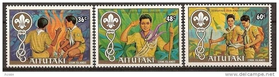 Scoutisme Aitutaki 1983 Yvertn° 345-47 *** MNH Cote 4,50 € Padvinderij - Aitutaki