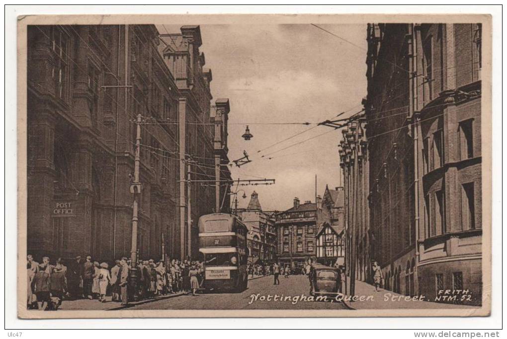 - NOTTINGHAM. - Queen Street. - Scan Verso - - Nottingham