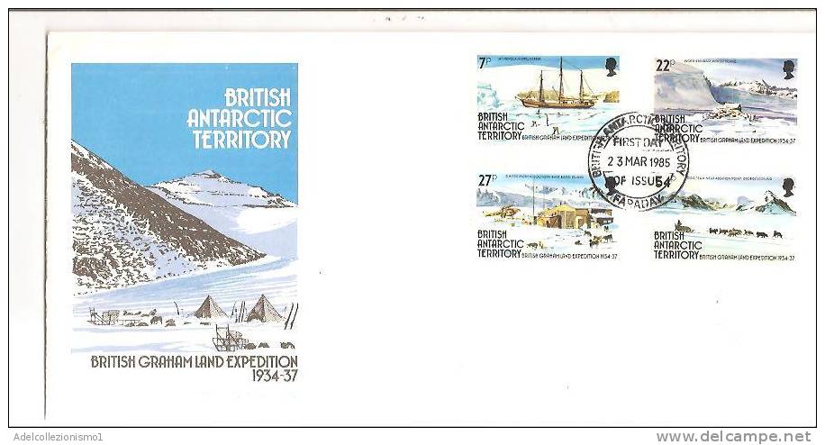 65478)lettera F.d.c. British Antartic Territory Con 4 Valori + Annullo 23/2/1985 - 1981-1990 Decimal Issues