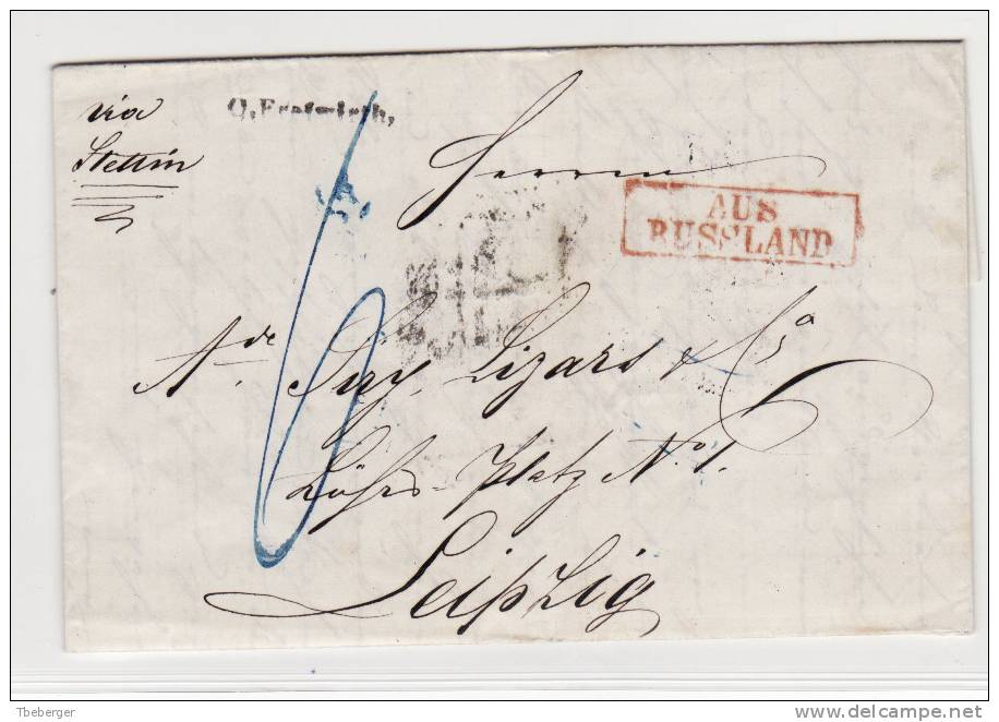 Russia Prephilatelic Porto Entire Moscow 1860 To Leipzig Germany (g91) - ...-1857 Préphilatélie