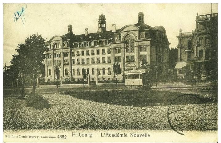 FRIBOURG - Tramway Près De L'Académie Nouvelle - Fribourg