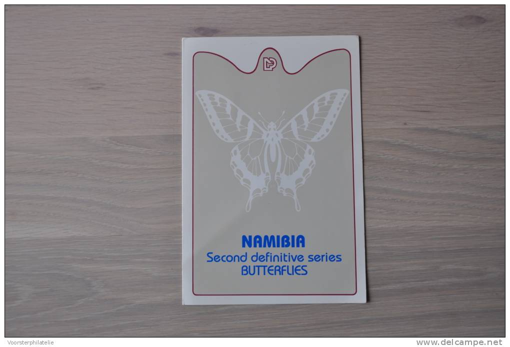 FDC NAMIBIË NAMIBIA 1993 DEFINITIVE SERIE BUTTERFLIES SCHMETTERLING PAPILLON VLINDERS BLANCO BLANK. - Namibie (1990- ...)