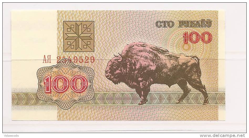 Bielorussia - Banconota Non Circolata Da 100 Rubli P-8 - 1992 - Belarus