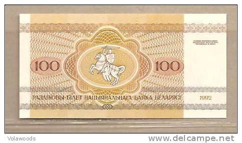Bielorussia - Banconota Non Circolata Da 100 Rubli P-8 - 1992 - Bielorussia