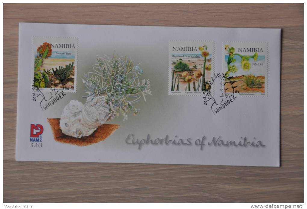 FDC NAMIBIË NAMIBIA 2008 EUPHORBIAS BLANCO BLANK. - Namibia (1990- ...)