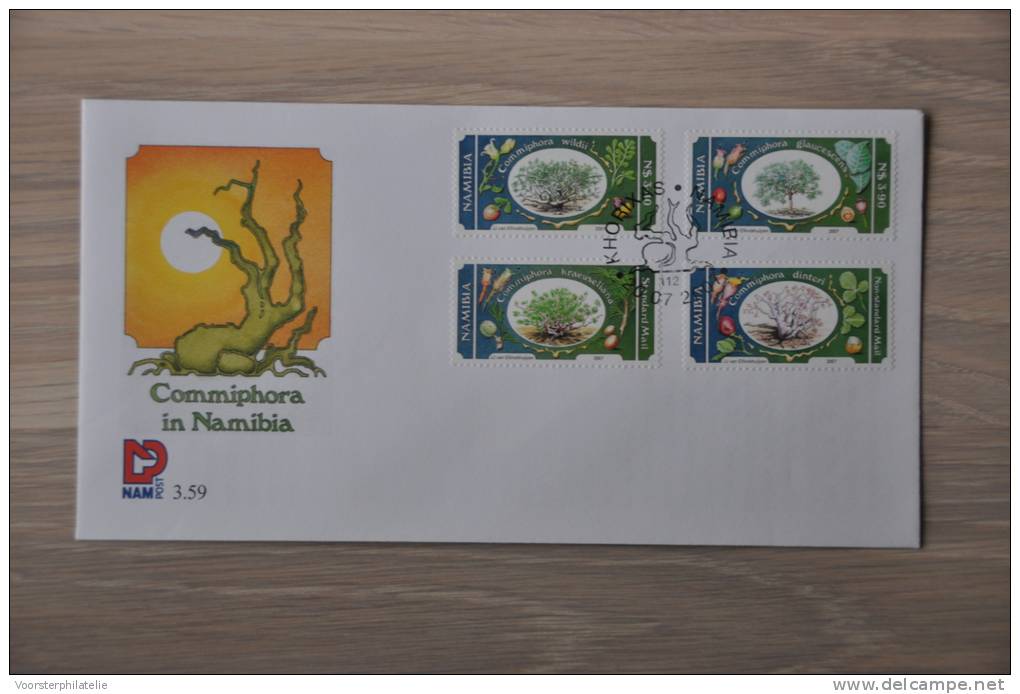 FDC NAMIBIË NAMIBIA 2007 COMMIPHORA FLOWERS  BLANCO BLANK. - Namibie (1990- ...)