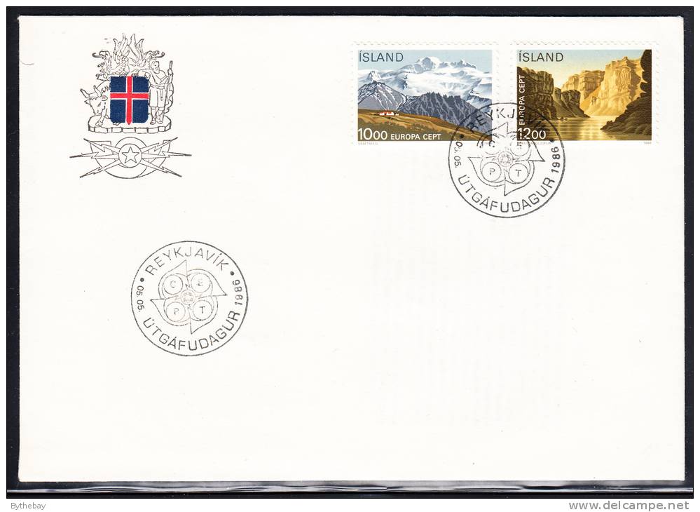 Iceland FDC Scott #622-623 Europa - National Parks - FDC