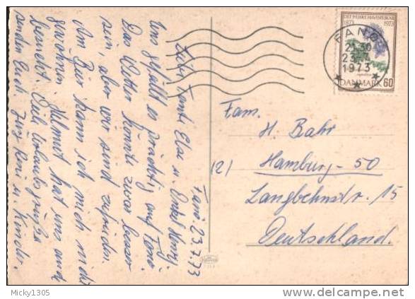 Dänemark / Danmark - Postkarte Gestempelt / Postcard Used (z447) - Lettres & Documents