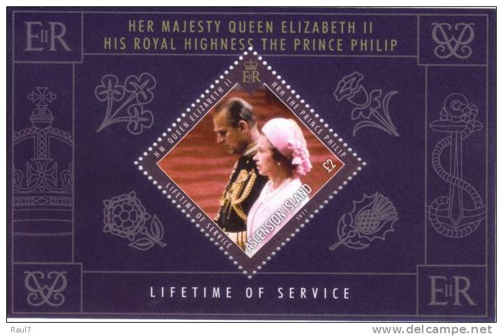 ASCENSION 2011 // Lifetime Of Service Elisabeth II  // BF Neufs - MNH - Ascension (Ile De L')