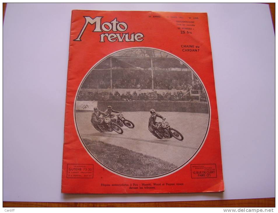 Moto Revue 1026 De 1951 : Dossier Chaine Ou Cardan. Les Harley & Indian. Le 3 Roues Bastet. Pub BSA, Ladeveze..... - Moto