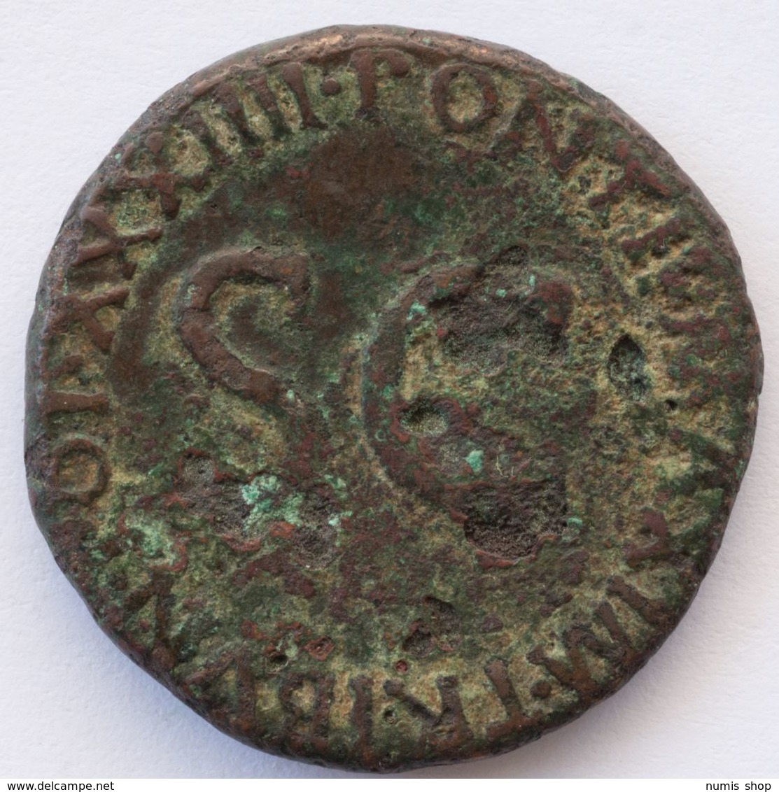 Roman Empire - #124 - Augustus - M SALVIVS OTHO III VIR AAA FF Um SC - VF! *AS* - The Julio-Claudians (27 BC To 69 AD)