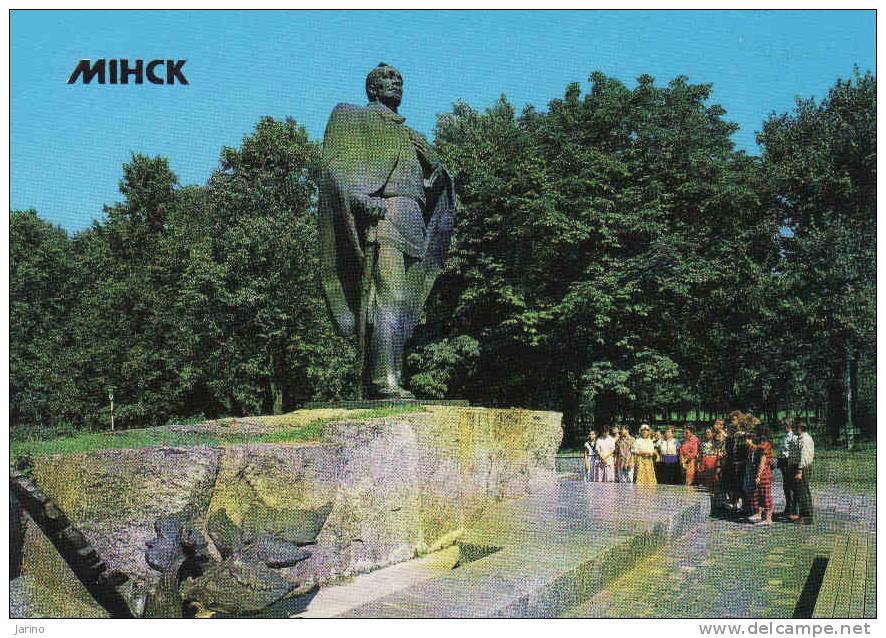 Weissrussland-Belarus, Minsk, Monument To Yanka Kupala, War Ein Weißrussischer Nationaldichter, Dramatiker,gelaufen Nein - Wit-Rusland