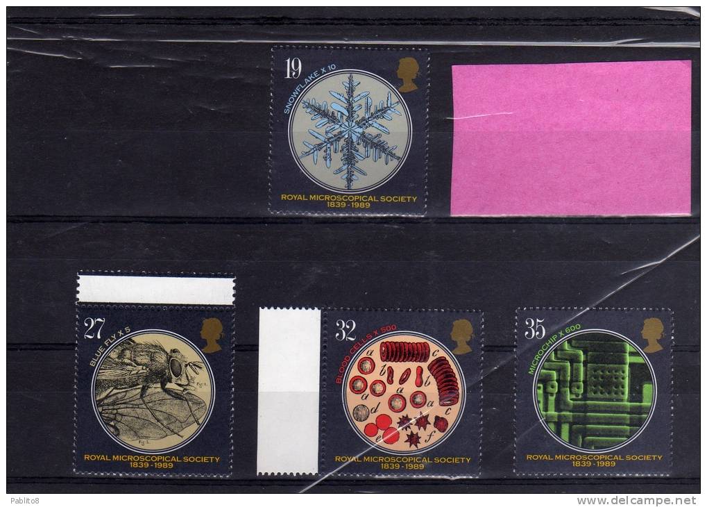 GREAT BRITAIN 1989 - GRAN BRETAGNA ROYAL MICROSCOPICAL SOCIETY MNH - Neufs