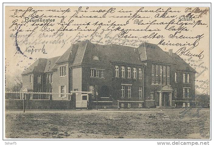 NEUMÜNSTER Schule Soldatenpostkarte 1914 - Elmshorn