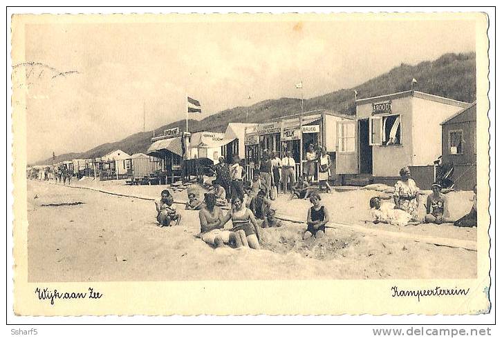 Wijk Aan Zee KAMPEERTERREIN CAMPING SITE Very Animated C. 1950 - Wijk Aan Zee