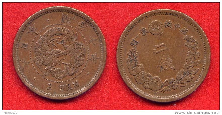 JAPON - JAPAN - 2 SEN AN 10 - 1877 - BELLE MONNAIE - Japon