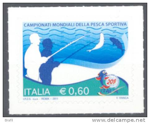 2011 Italia, Mondiali Pesca Sportiva, Serie Completa Nuova (**) - 2011-20: Mint/hinged