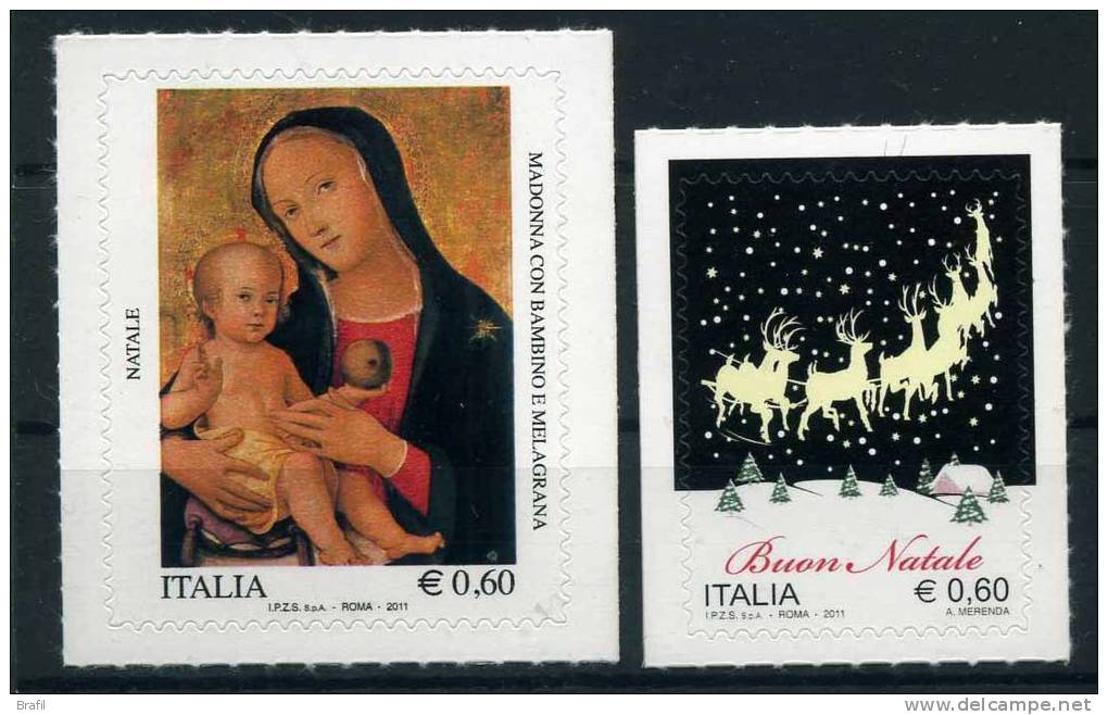 2011 Italia, Natale , Serie Completa Nuova (**) - 2011-20: Mint/hinged