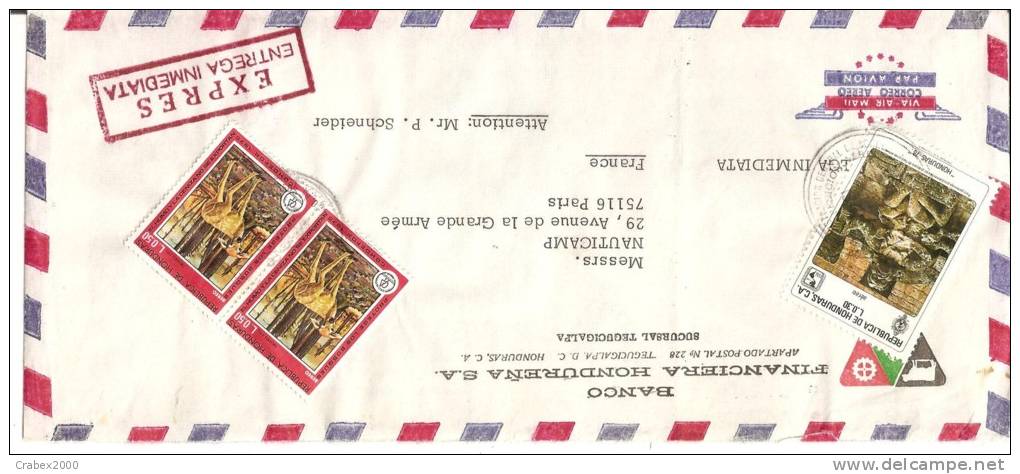 N°PA559X5+PA579 LETTRE   TEGUCIGALPA  Vers      PARIS         Le  09 MAI1978 - Honduras