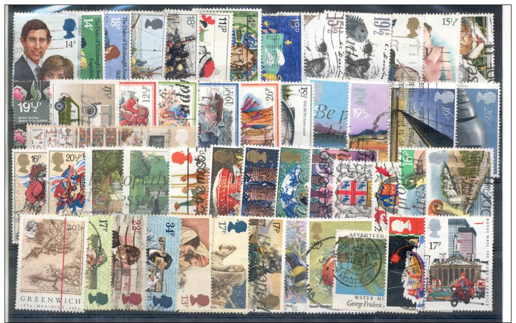 TRES BEAU LOT De 50 TIMBRES COMMEMORATIFS DIFFERENTS - Collections