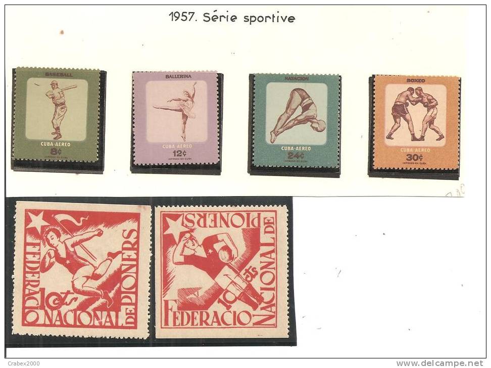 N°PA159/162 ** 1957 SERIE SPORTIVE + VIGNETTES - Neufs