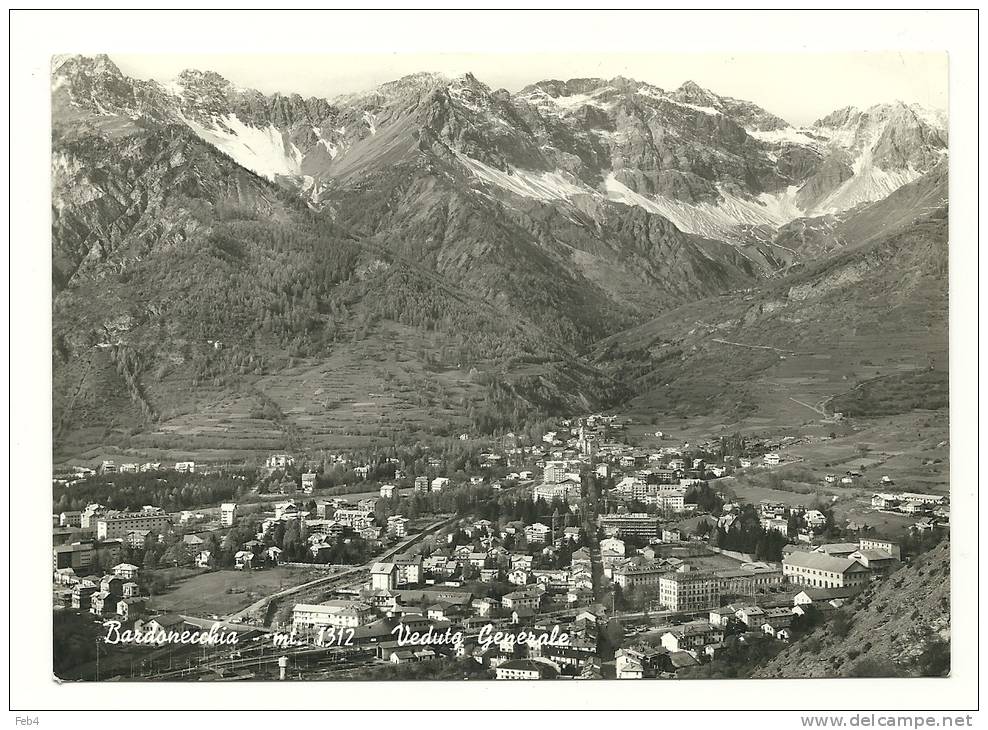 BARDONECCHIA-VEDUTA GENERALE - VERA FOTOGRAFIA-   VIAGGIATA  1963  *(pie298) - Altri & Non Classificati