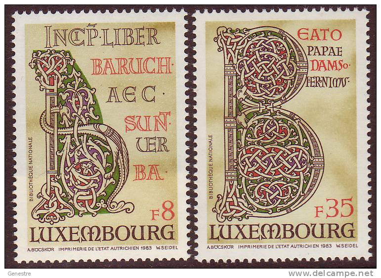 Luxembourg - 1983 - Y&T 1026 à 1027 ** (MNH) - Culturelle 1983 - Ungebraucht