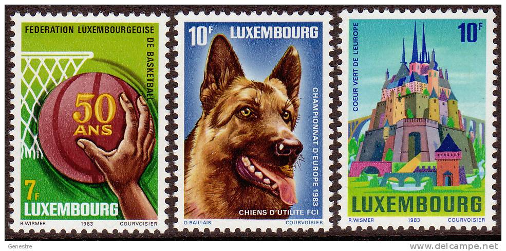 Luxembourg - 1983 - Y&T 1033 à 1035 ** (MNH) - TP Spéciaux - Ongebruikt