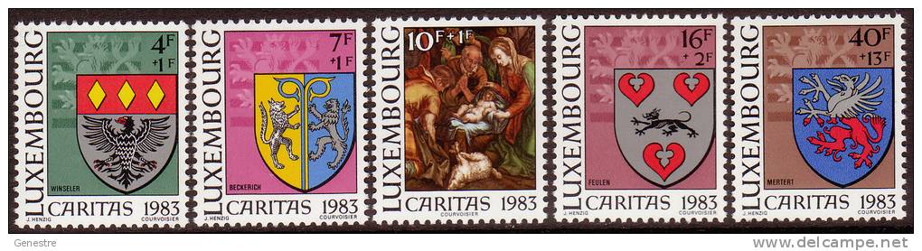 Luxembourg - 1983 - Y&T 1036 à 1040 ** (MNH) - Caritas - Ungebraucht