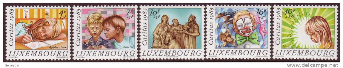 Luxembourg - 1985 - Y&T 1088 à 1092 ** (MNH) - Caritas - Nuovi