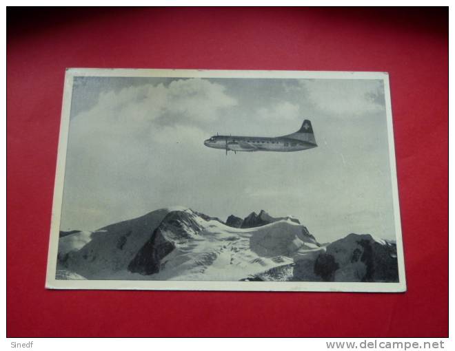 Aviation SWISSAIR Airline Of Switzerland CONVAIR LINER Carte Publicite    NON Circulee Avion - 1946-....: Moderne