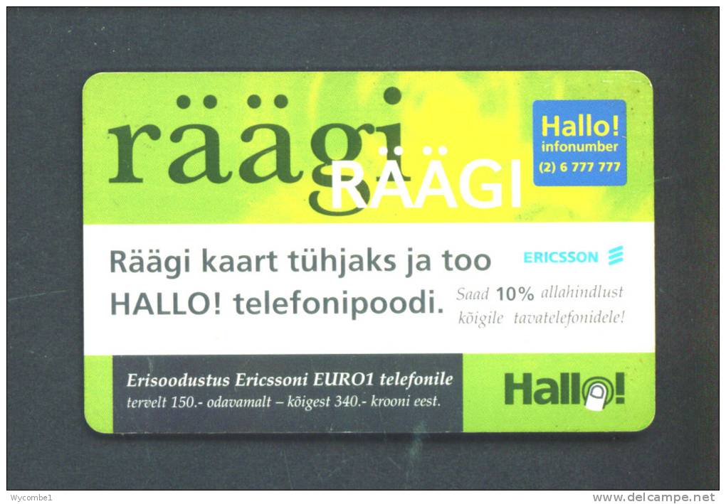 ESTONIA  -  Chip Phonecard As Scan - Estonia