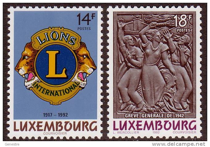 Luxembourg - 1992 - Y&T 1245 à 1246 ** (MNH) - Commémorative - Unused Stamps