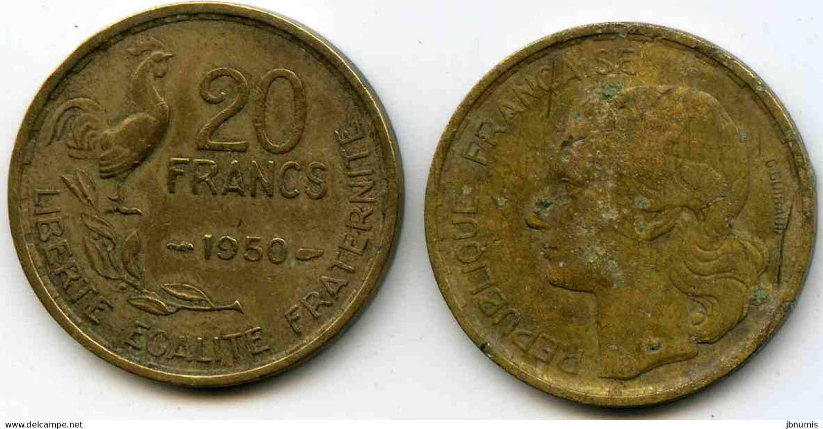 France 20 Francs 1950 G. Giraud 4 Faucilles GAD 865 KM 917.1 - 20 Francs