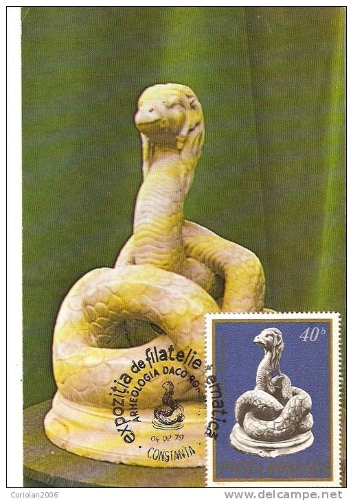 Romania / Maxi Card / Glykon Snake - Archeologia