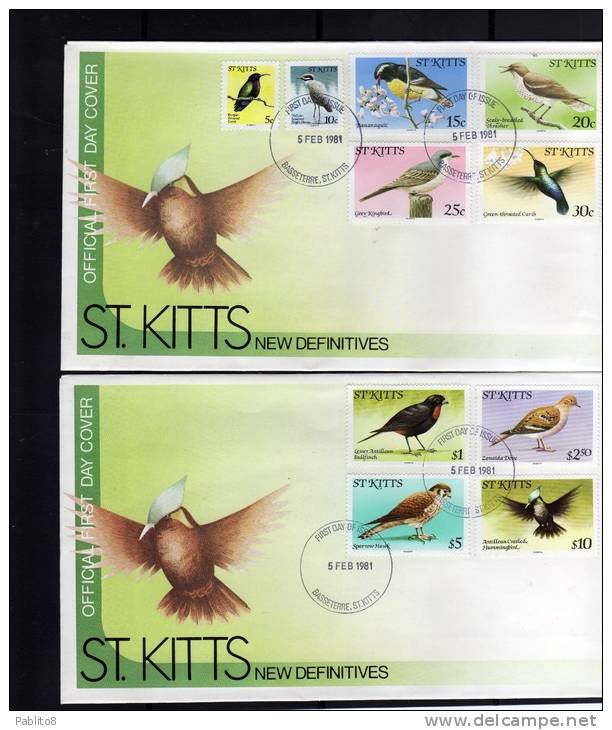 ST. KITTS 1981 BIRDS FDC ENTER TO SEE THE OTHERS SCAN - St.Kitts Und Nevis ( 1983-...)